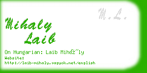 mihaly laib business card
